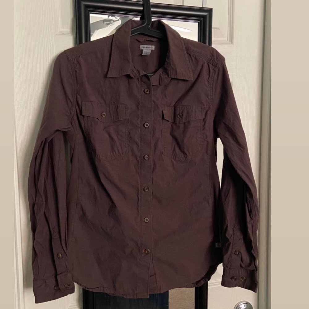 Carhartt Flex Relaxed Fit Three-Quarter Sleeve Shirt ~ Size Medium - Picture 2 of 7